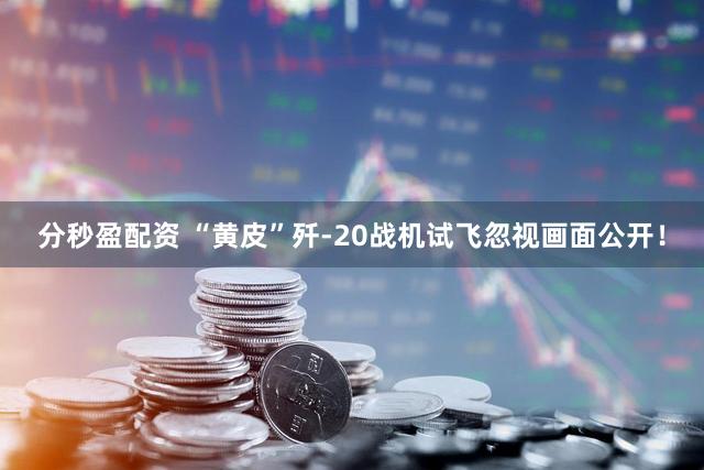 分秒盈配资 “黄皮”歼-20战机试飞忽视画面公开！